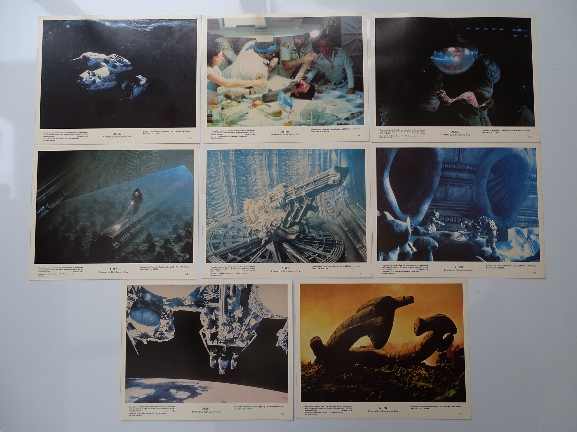 ALIEN (1979): A group of ALIEN memorabilia to include 6 books, UK FOH set and 2 x US Lobby Cards (