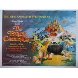 WALT DISNEY: A selection of memorabilia to include posters and campaign books: THE BLACK CAULDRON (