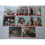 WALT DISNEY: THE THREE CABALLEROS (1944) 1970s release - UK Lobby Cards (10" X 8") - Set of 8