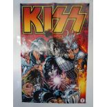 KISS / DARK HORSE COMICS: Original 2002 KISS Dark Horse Comics promotional poster. Art by J SCOTT