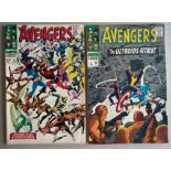 AVENGERS #36, 44 (2 in Lot) - (1966/67 - MARVEL - Cents with Pence Stamp & Pence Copy) - VG/FN - Run