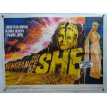THE VENGEANCE OF SHE (1968) (TOM CHANTRELL ARTWORK) - British UK Quad Film Poster - 30" x 40" (76