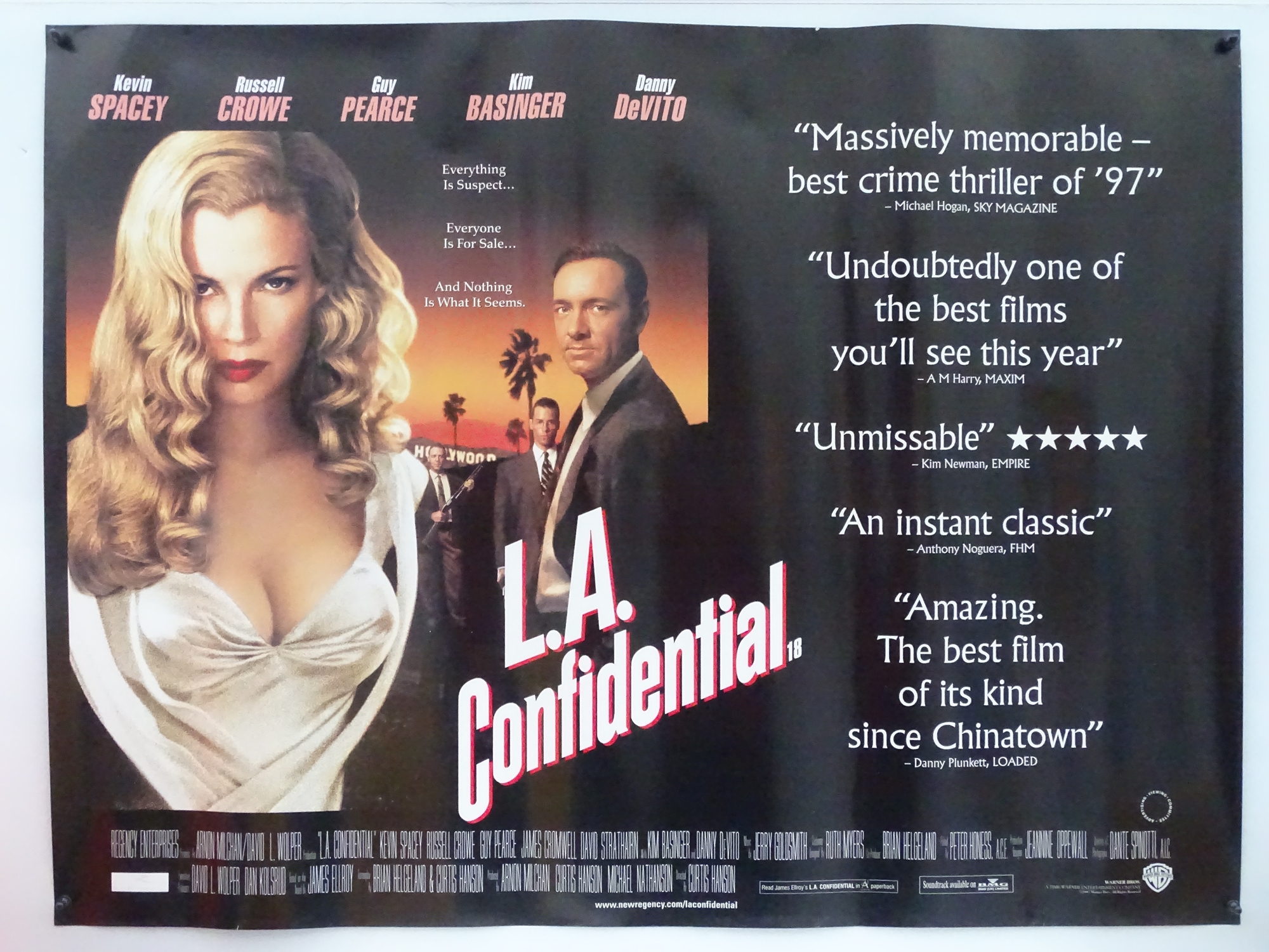 ACTION: Lot of rolled movie posters: To include 10 x UK Quads - L.A. CONFIDENTIAL (1997), FEMALE