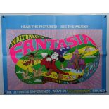WALT DISNEY: FANTASIA (1976 Release) - UK Quad Film Poster - The Sorceror's Apprentice, Mickey Mouse