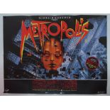 METROPOLIS (1984 Release) - UK Quad Film Poster - Giorgio Moroder re-release - 30" x 40" (76 x 101.5