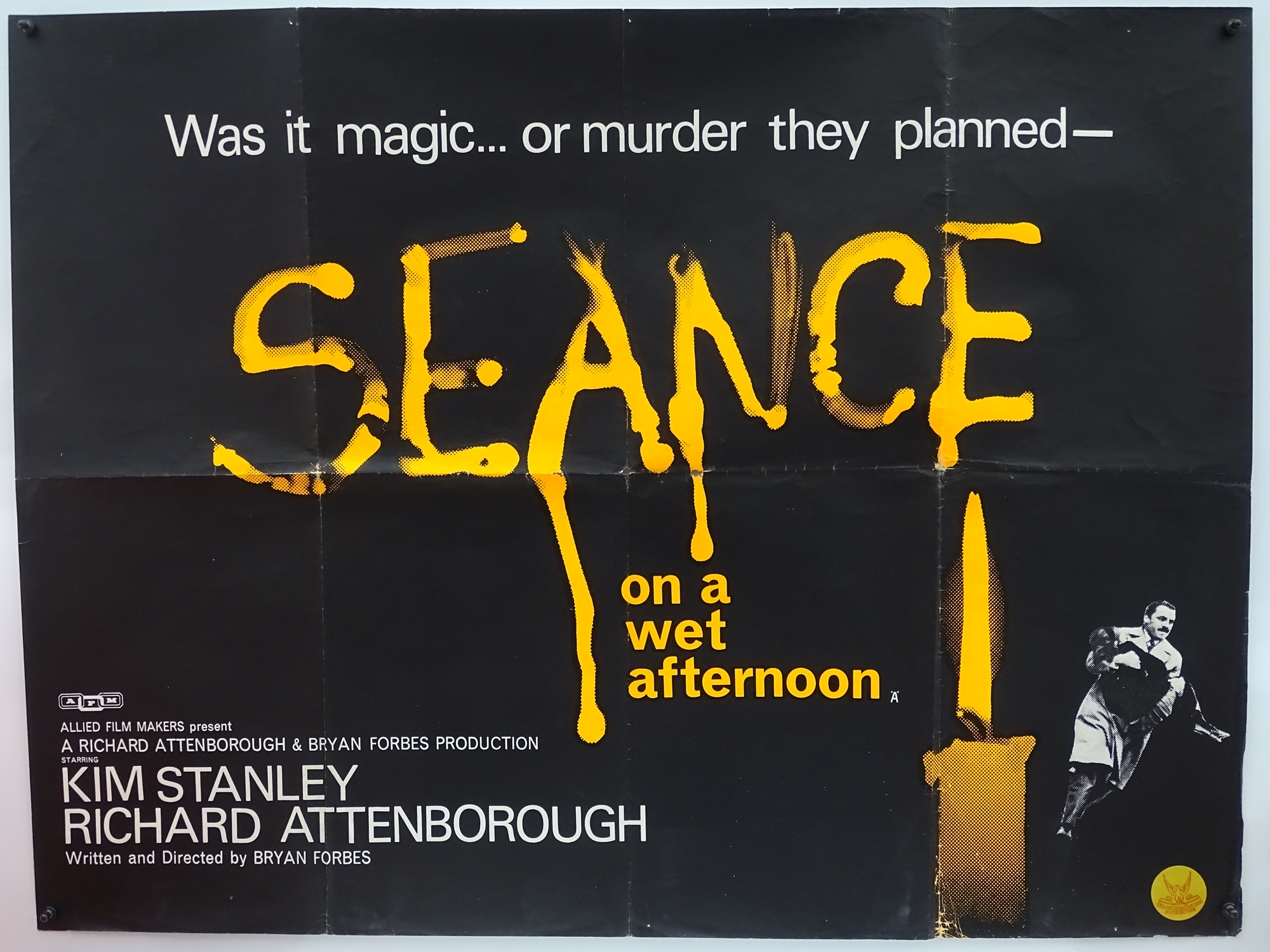 SÉANCE ON A WET AFTERNOON (1964) - British UK Quad film poster 30" x 40" (76 x 101.5 cm)