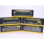 N Gauge: A group of Bulleid coaches by GRAHAM FARISH - BR (S) Green Livery - VG/E in VG boxes (5)