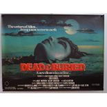 GROUP OF ROLLED HORROR FILM UK QUAD POSTERS: DEAD and BURIED, MARTIN, THE BROOD and XTRO together