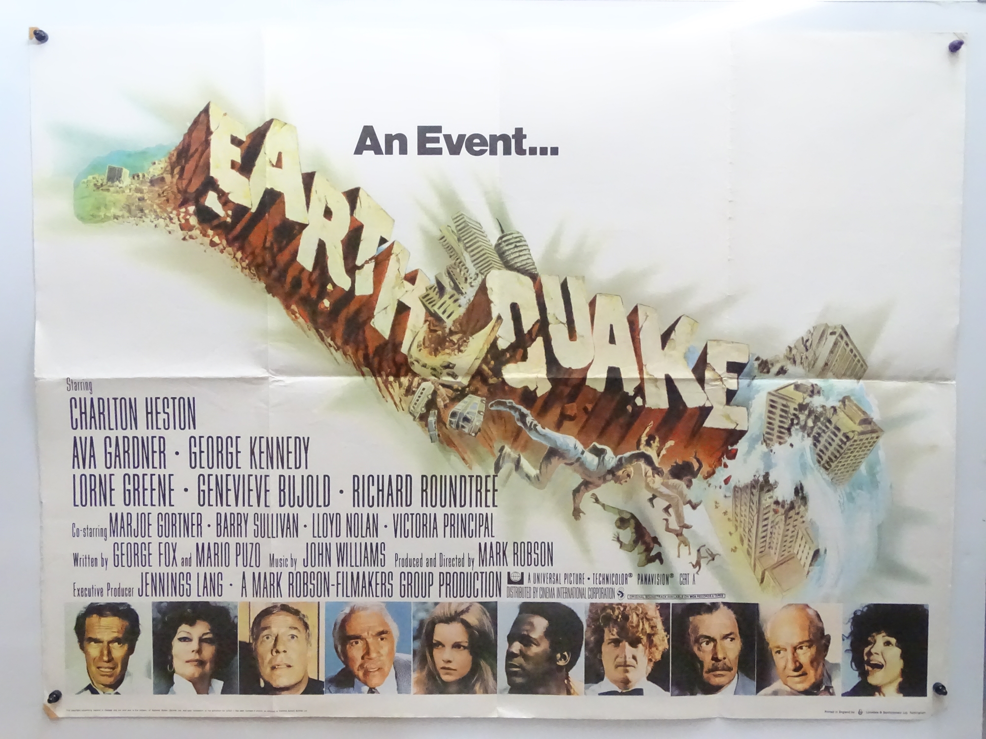 JOB LOT OF 1970S UK QUAD FILM POSTERS X 12 : BENJI (1974); EARTH QUAKE (1974); PRECINCT 45 (1972); - Image 6 of 12