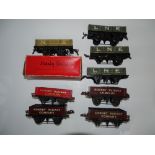 O Gauge Model Railways: A group of HORNBY SERIES wagons to include 4 x M1 LNER wagons (one boxed)