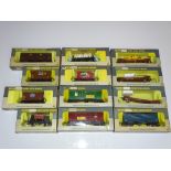 OO Gauge Model Railways: A mixed group of WRENN wagons as lotted - VG in G/VG boxes (12)