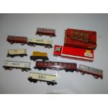 HO Gauge Model Railways: A group of rolling stock by JOEUF (mostly unboxed) together with a boxed