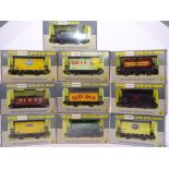 OO Gauge Model Railways: A mixed group of WRENN wagons as lotted - VG in G/VG boxes (10)