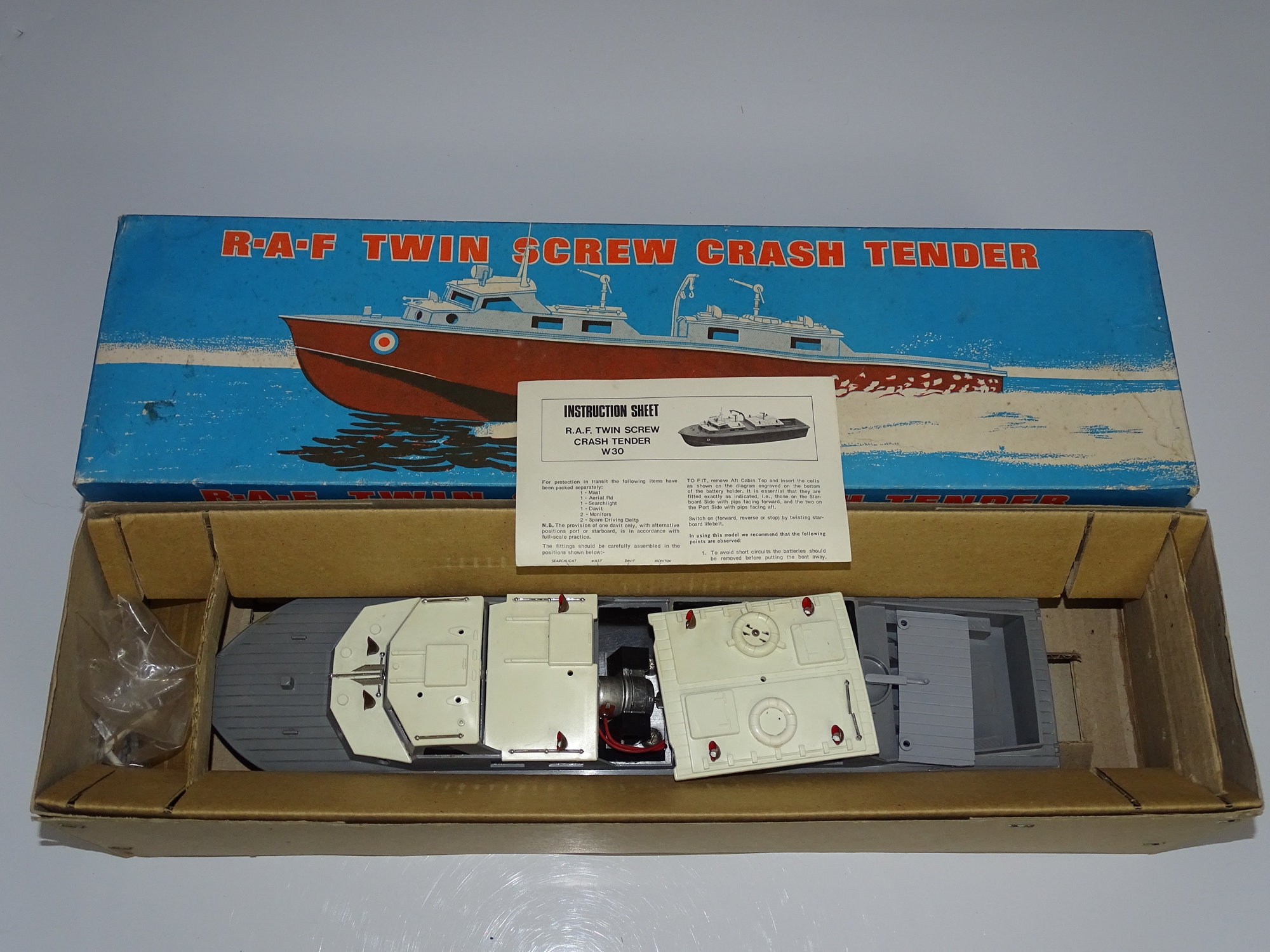 A WRENN RAF VOSPA Crash Tender Boat - as originally produced by VICTORY - but with WRENN boxing