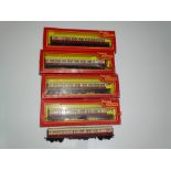 OO Gauge Model Railways: A group of TRI-ANG Railways 'Caledonian' coaches - mostly boxed - G/VG in