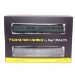 N Gauge Model Railways: A GRAHAM FARISH 374-991 Bulleid 3 coach set in BR (S) Green Livery - E in