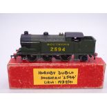 OO Gauge Model Railways: A HORNBY DUBLO EDL7 3-rail N2 steam tank locomotive repainted in SR green