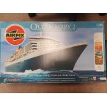 An AIRFIX 1:600 Scale kit of 'The Queen Mary 2' Trans-Atlantic Liner - appears complete and