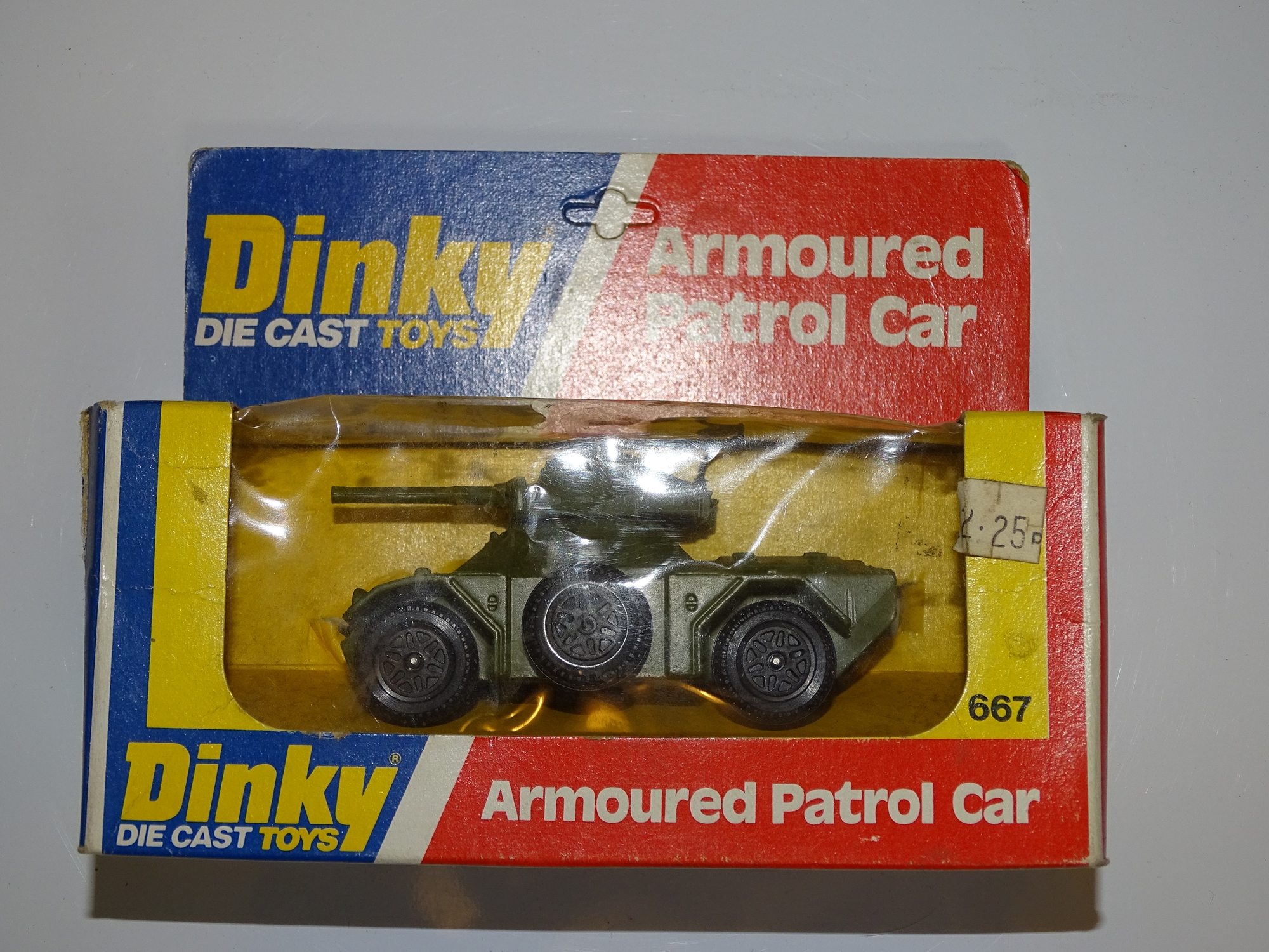 A DINKY 667 ARMOURED PATROL CAR - VG in G box, slight crushing