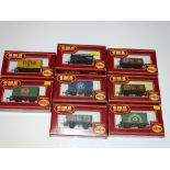 OO Gauge Model Railways: A group of AIRFIX wagons as lotted - VG/E in G/VG boxes (8)