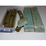 OO Gauge Model Railways: A large quantity of HORNBY DUBLO boxed and unboxed rare clockwork track -