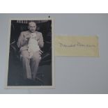 AUTOGRAPHS: JAMES BOND: DONALD PLEASANCE - Blofeld in YOU ONLY LIVE TWICE - signed album page plus