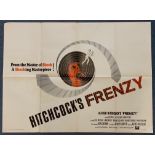 FRENZY (1972) - ALFRED HITCHCOCK - British UK Quad film poster - FIRST Release 'X' Certificate - 30"