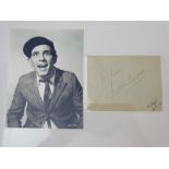 AUTOGRAPHS: - NORMAN WISDOM - has been independently verified and comes with an Excalibur Auctions