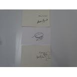 AUTOGRAPHS: A small group of autographs: to include GORDON BANKS; TONY JACKLIN and MICHAEL EAVIS (