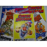 A group of mixed 1980s CIRCUS POSTERS - various sizes - all folded (7)