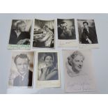 AUTOGRAPHS: STARS OF STAGE and SCREEN to include: JACK HAWKINS (black/white photograph); MARGARET