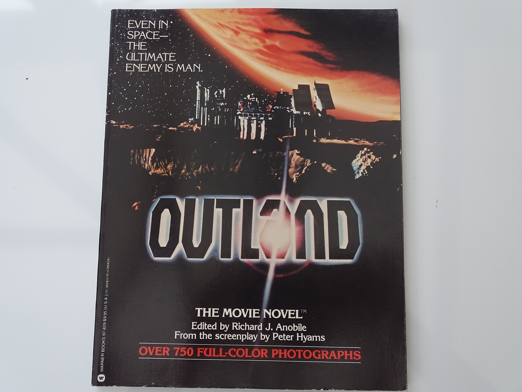 OUTLAND (1981) - 'The Movie Novel' and US Oversized Lobby Cards for the PETER HYAMS 'Space