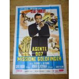 JAMES BOND: GOLDFINGER (1964) (1980 re-release) - Italian 2 Fogli 39" x 55"