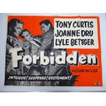 Group of 1950s UK Quad Film Posters: FORBIDDEN (1948); FLAME IN THE STREETS (1961); GUNG HO (