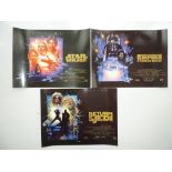 STAR WARS: TRILOGY (1997 SPECIAL EDITION RE-RELEASE) - Set of three over sized lobby cards / UK mini