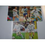 AUTOGRAPHS: 1990S/2000S FOOTBALLERS - LEEDS UNITED FOOTBALL CLUB: A selection of 5 autographed