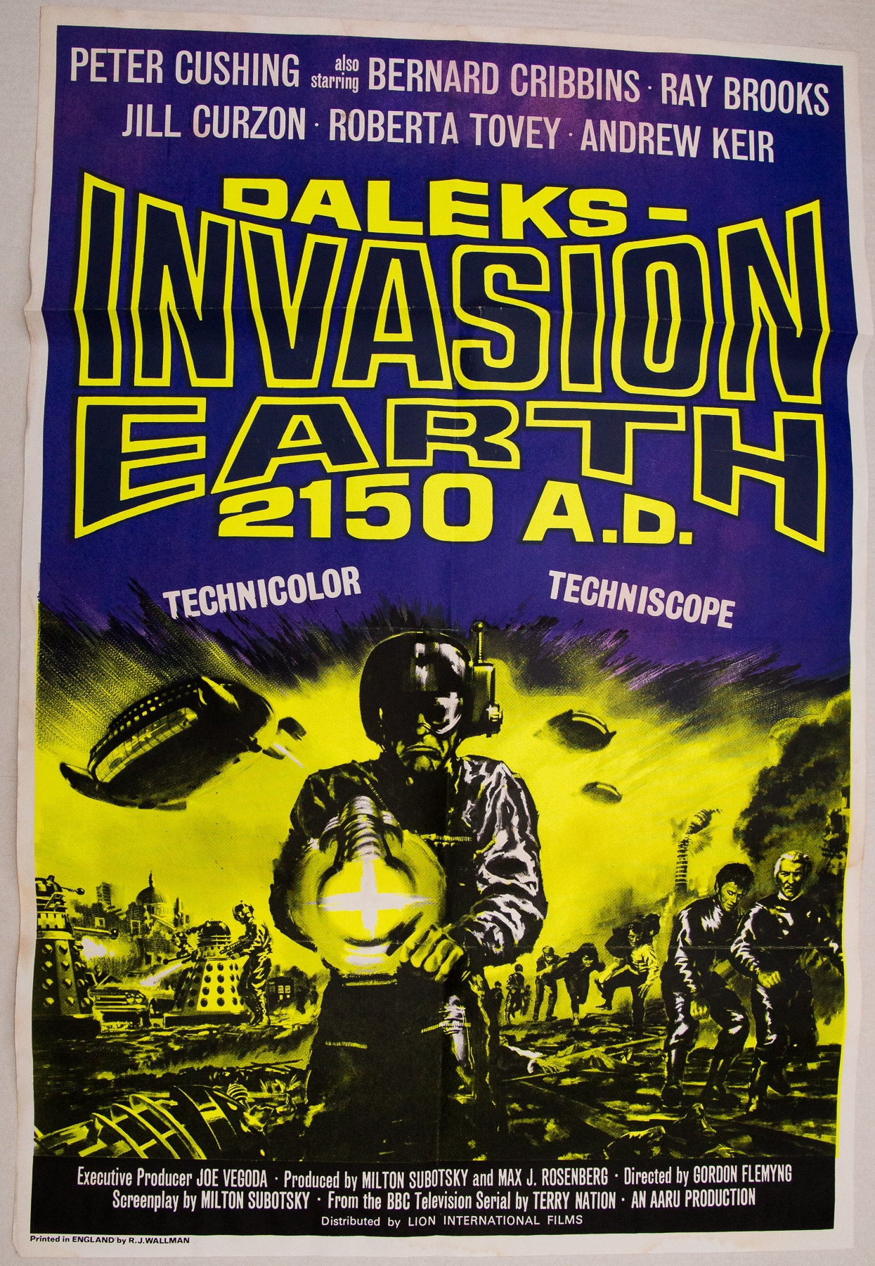 DALEKS: INVASION EARTH 2150 AD(1966) - Later release - British One Sheet Film Poster (27” x 40” –