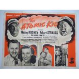 Group of mixed UK Quad Film Posters: To include: THE ATOMIC KID (MICKEY ROONEY) (1955) ; ) ; FLAME