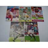 AUTOGRAPHS: 1990S/2000S FOOTBALLERS - WEST HAM FOOTBALL CLUB: A selection of 5 autographed