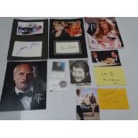AUTOGRAPHS: JAMES BOND: A group of autographs FOR YOUR EYES ONLY and A VIEW TO A KILL - mainly