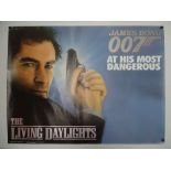 JAMES BOND: THE LIVING DAYLIGHTS (1987) - Advance Design - UK Quad Film Poster - Photographic Design