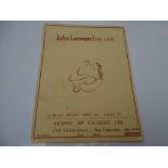 JOHN LENNON / BAG ONE - 'A Grand Opening Show - numbered 210/300 - printed JOHN LENNON signature -