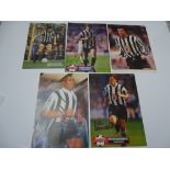 AUTOGRAPHS: 1980S/1990S FOOTBALLERS - NEWCASTLE FOOTBALL CLUB: A selection of 5 autographed pictures