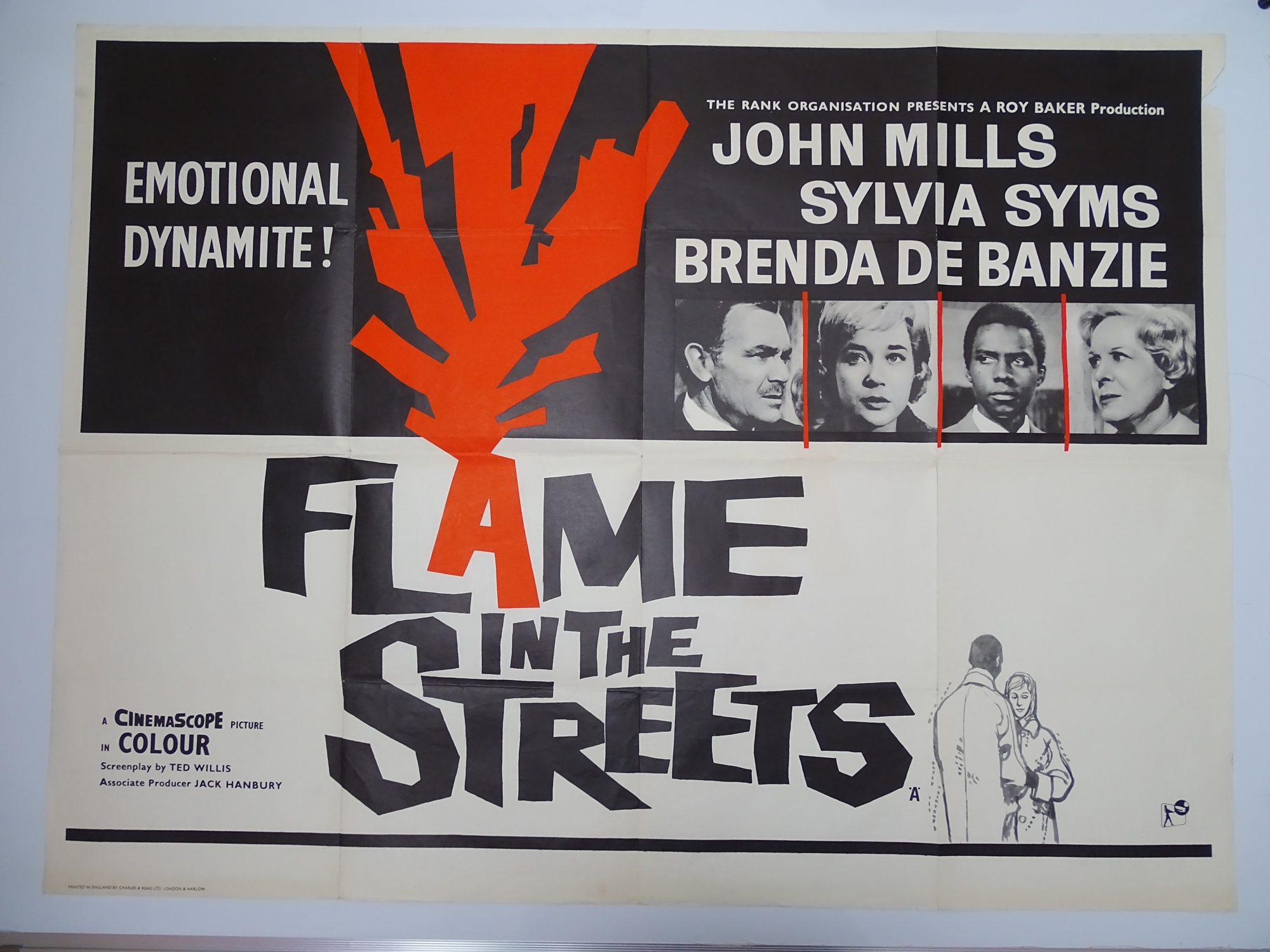 Group of 1950s UK Quad Film Posters: FORBIDDEN (1948); FLAME IN THE STREETS (1961); GUNG HO ( - Image 2 of 6