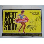 WEST SIDE STORY (1961) - Late 1960s re-release - Post Oscars design - British UK Quad film poster