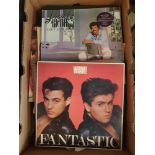 VINYL: A box of vinyl LPs and album records - POP MUSIC - To include: WHAM; LIONEL RICHIE; THE