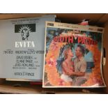 VINYL: A box of vinyl LPs and album records - MUSICALS and MOVIE SOUNDTRACKS - To include: FISTFUL
