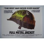 FULL METAL JACKET (1987) - STANLEY KUBRICK - British UK Quad film poster 30" x 40" (76 x 101.5 cm) -