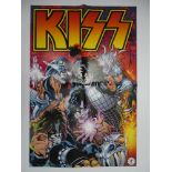 KISS / DARK HORSE COMICS: Original 2002 KISS Dark Horse Comics promotional poster. Art by J SCOTT