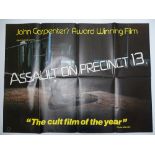 ASSAULT ON PRECINCT 13 (1978 - First year of British release) - British UK Quad - JOHN CARPENTER -